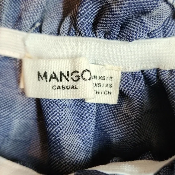 Mango crop top,puffy short sleeves size S - Picture 2 of 3